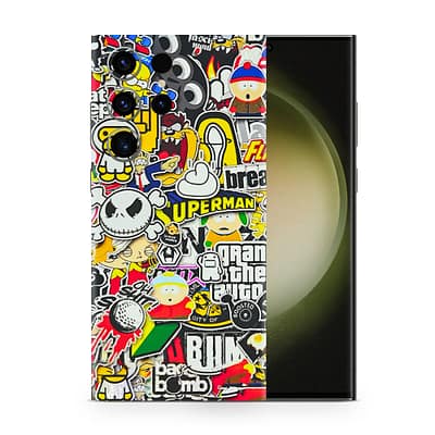 Galaxy S23 Ultra Sticker Bomb 3D Skin WrapitSkin