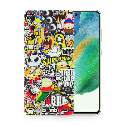 Galaxy S21 FE Sticker Bomb 3D Skin WrapitSkin