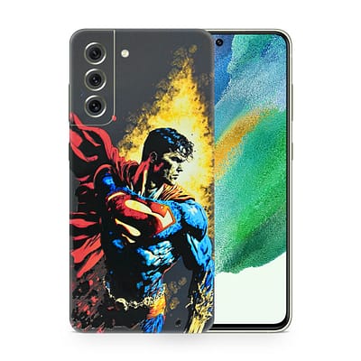 Galaxy S21 FE Superman Comic 3D Skin WrapitSkin