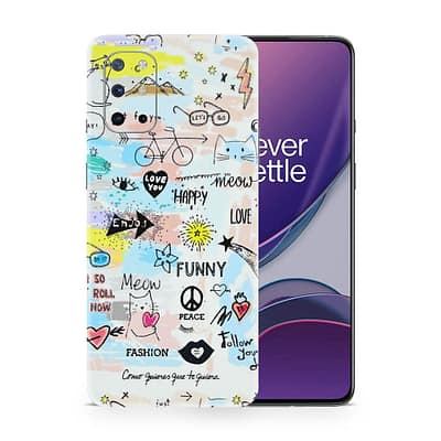 OnePlus 8T Doodles 3D Skin WrapitSkin
