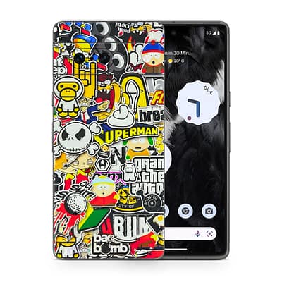Pixel 7 Sticker Bomb 3D Skin WrapitSkin