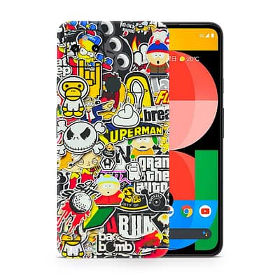 Pixel 5A 5G Sticker Bomb 3D Skin WrapitSkin