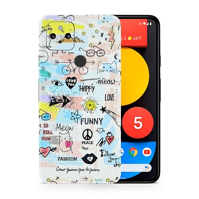 Pixel 5 Doodles 3D Skin WrapitSkin