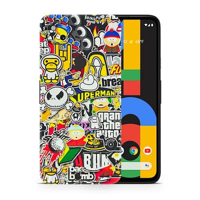 Pixel 4A Sticker Bomb 3D Skin WrapitSkin