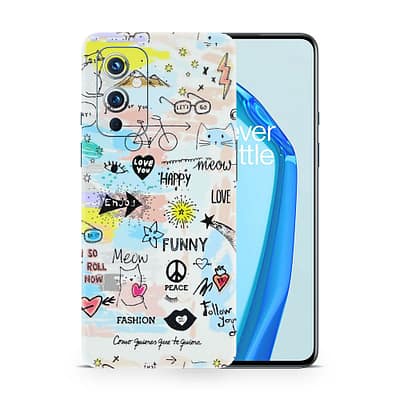 OnePlus 9 Doodles 3D Skin WrapitSkin