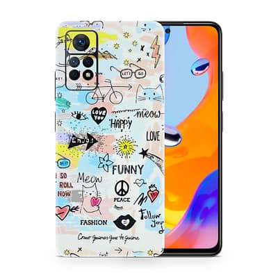 Redmi Note 11 Pro Doodles 3D Skin WrapitSkin
