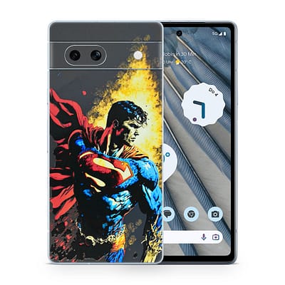 Pixel 7A Superman Comic 3D Skin WrapitSkin