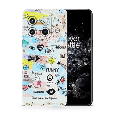 OnePlus 10T Doodles 3D Skin WrapitSkin
