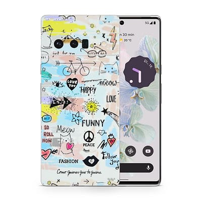 Pixel 6 Pro Doodles 3D Skin WrapitSkin