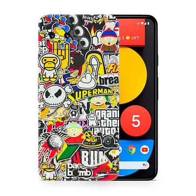Pixel 5 Sticker Bomb 3D Skin WrapitSkin