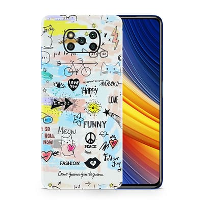 Poco X3 Pro Doodles 3D Skin WrapitSkin