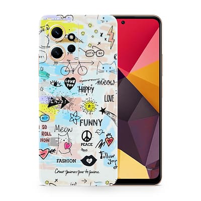 Redmi Note 12 4G Doodles 3D Skin WrapitSkin