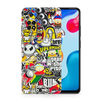 Redmi Note 11 Sticker Bomb 3D Skin WrapitSkin