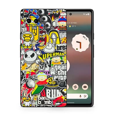 Pixel 6A Sticker Bomb 3D Skin WrapitSkin