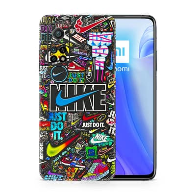 Mi 10T 5G Nike Logos 3D Skin WrapitSkin