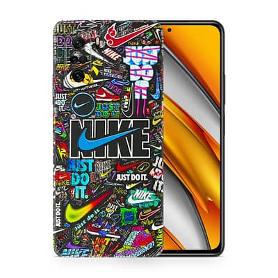 Poco F3 Nike Logos 3D Skin WrapitSkin