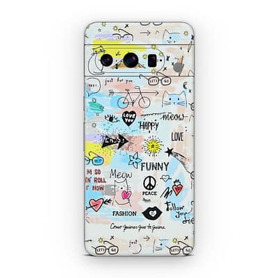Pixel 8 Pro Doodles 3D Skin WrapitSkin