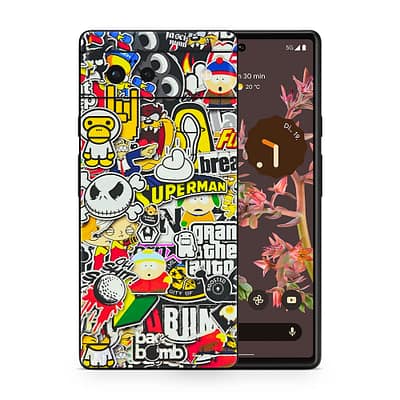 Pixel 6 Sticker Bomb 3D Skin WrapitSkin