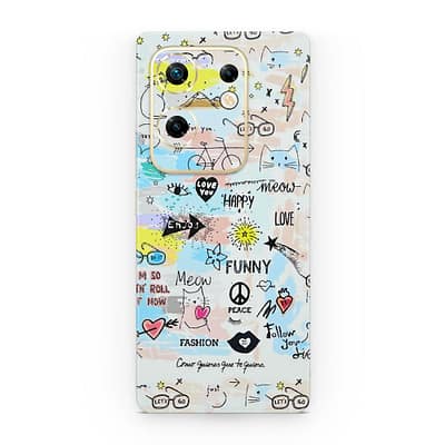 Infinix Zero 30 4G Doodles 3D Skin WrapitSkin