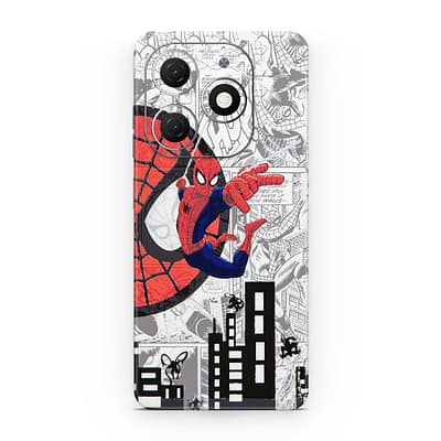 Tecno Spark 20 Spiderman Comic 3D Skin WrapitSkin