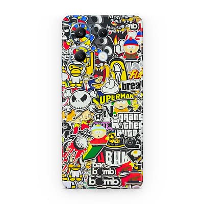Redmi Note 13 4G Sticker Bomb 3D Skin WrapitSkin