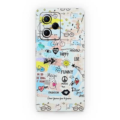 Poco X5 Pro Doodles 3D Skin WrapitSkin
