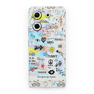 Infinix Note 30 Doodles 3D Skin WrapitSkin