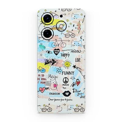 Tecno Spark Go 2024 Doodles 3D Skin WrapitSkin