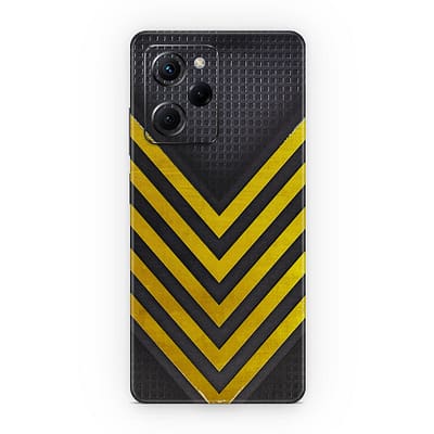 Poco X5 Pro Arrows Yellow 3D Skin WrapitSkin