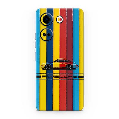 Tecno Camon 20 Porsche Multicolor 3D Skin WrapitSkin