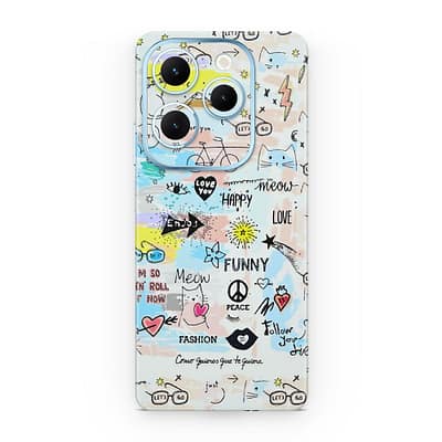 Infinix Hot 40 Doodles 3D Skin WrapitSkin