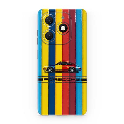 Tecno Spark 20 Porsche Multicolor 3D Skin WrapitSkin