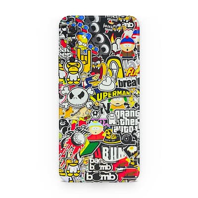 Galaxy A15 Sticker Bomb 3D Skin WrapitSkin