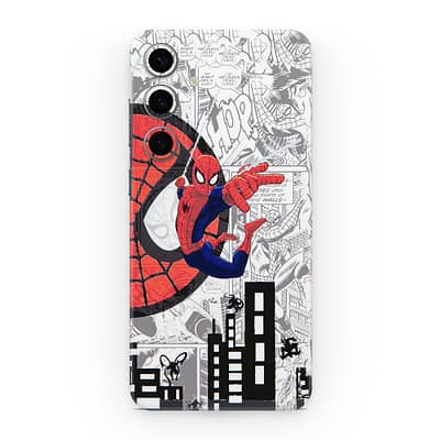 Galaxy S24 Plus Spiderman Comic 3D Skin WrapitSkin
