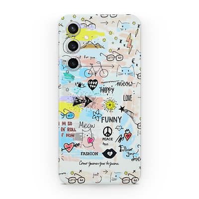 Galaxy S23 FE Doodles 3D Skin WrapitSkin