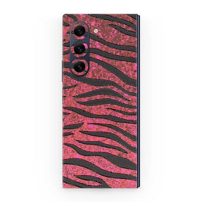Galaxy Z Fold 6 Red Zebra 3D Skin WrapitSkin