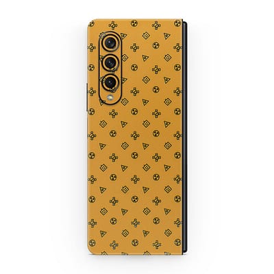Galaxy Z Fold 3 Yellow Danger 3D Skin WrapitSkin