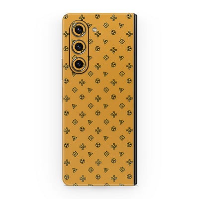Galaxy Z Fold 5 Yellow Danger 3D Skin WrapitSkin