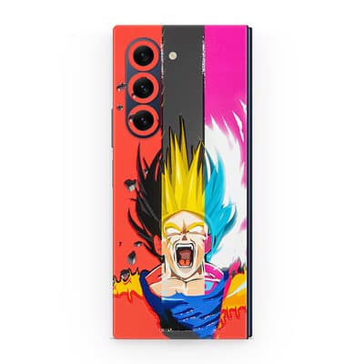 Galaxy Z Fold 6 Angry Goku 3D Skin WrapitSkin