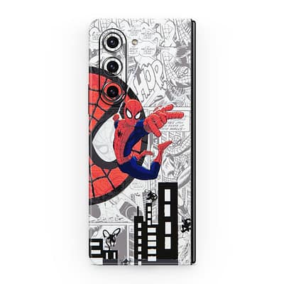Galaxy Z Fold 5 Spiderman Comic 3D Skin WrapitSkin