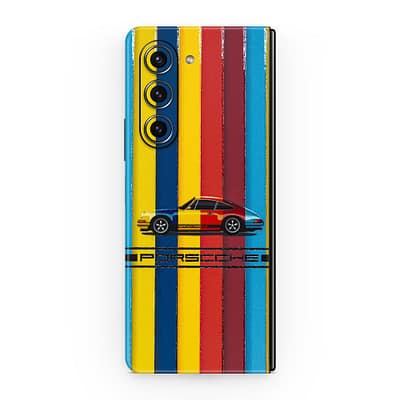 Galaxy Z Fold 5 Porsche Multicolor 3D Skin WrapitSkin