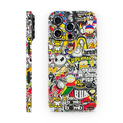 iPhone 16 Pro Sticker Bomb 3D Skin WrapitSkin