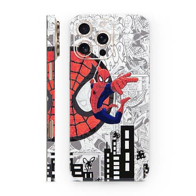 iPhone 16 Pro Max Spiderman Comic 3D Skin WrapitSkin