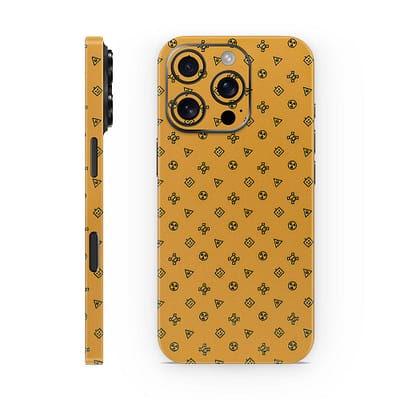 iPhone 16 Pro Yellow Danger 3D Skin WrapitSkin