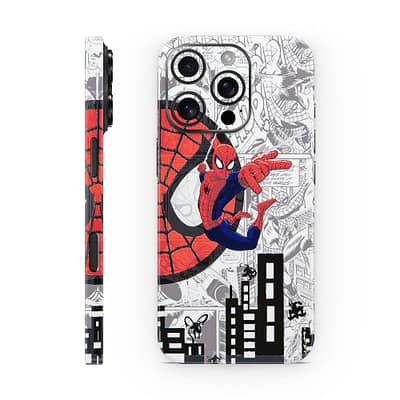 iPhone 16 Pro Spiderman Comic 3D Skin WrapitSkin