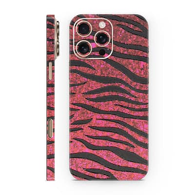 iPhone 16 Pro Max Red Zebra 3D Skin WrapitSkin