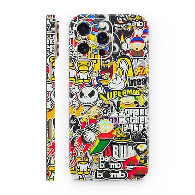 iPhone 16 Pro Max Sticker Bomb 3D Skin WrapitSkin