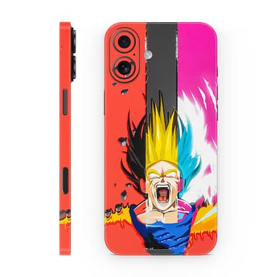iPhone 16 Angry Goku 3D Skin WrapitSkin