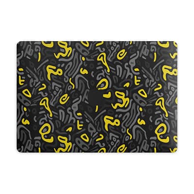 MacBook Pro 13” Touch Bar 2018 Yellow Grooves Skin WrapitSkin