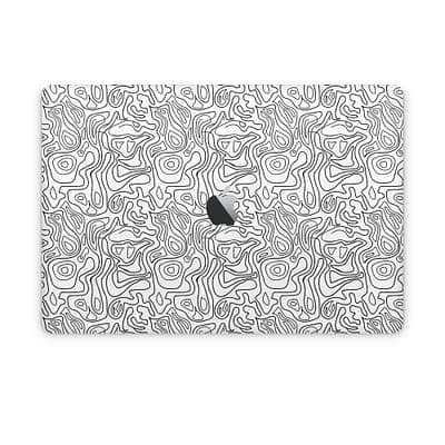 Macbook Pro 15'' (2018-2019) White Contour Skin WrapitSkin